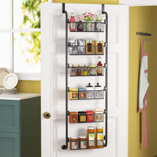 Spice rack inside online cabinet door